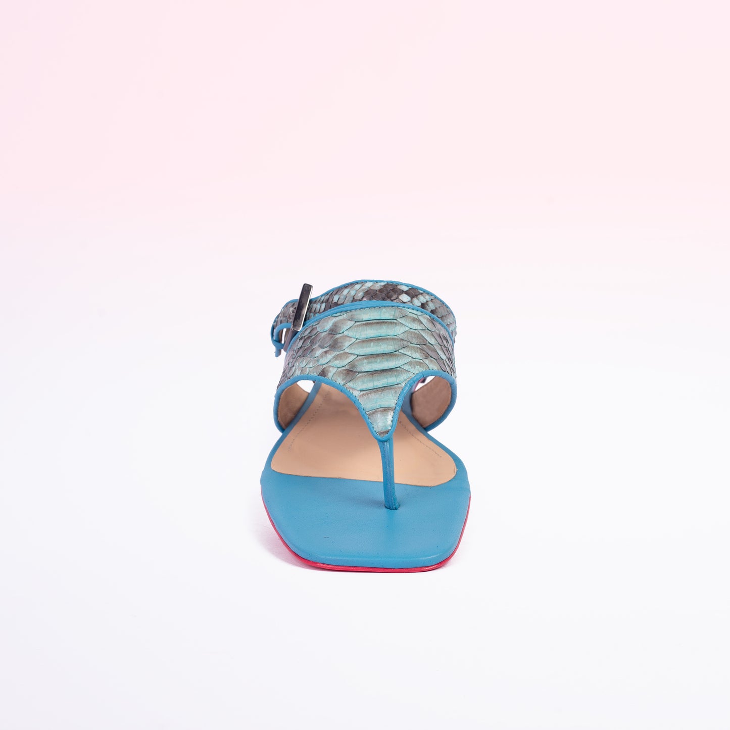 Rasteira Ariana Python Sea Blue