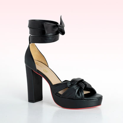 Sandália Alana Heel Preto - Collab Zeferino + N1