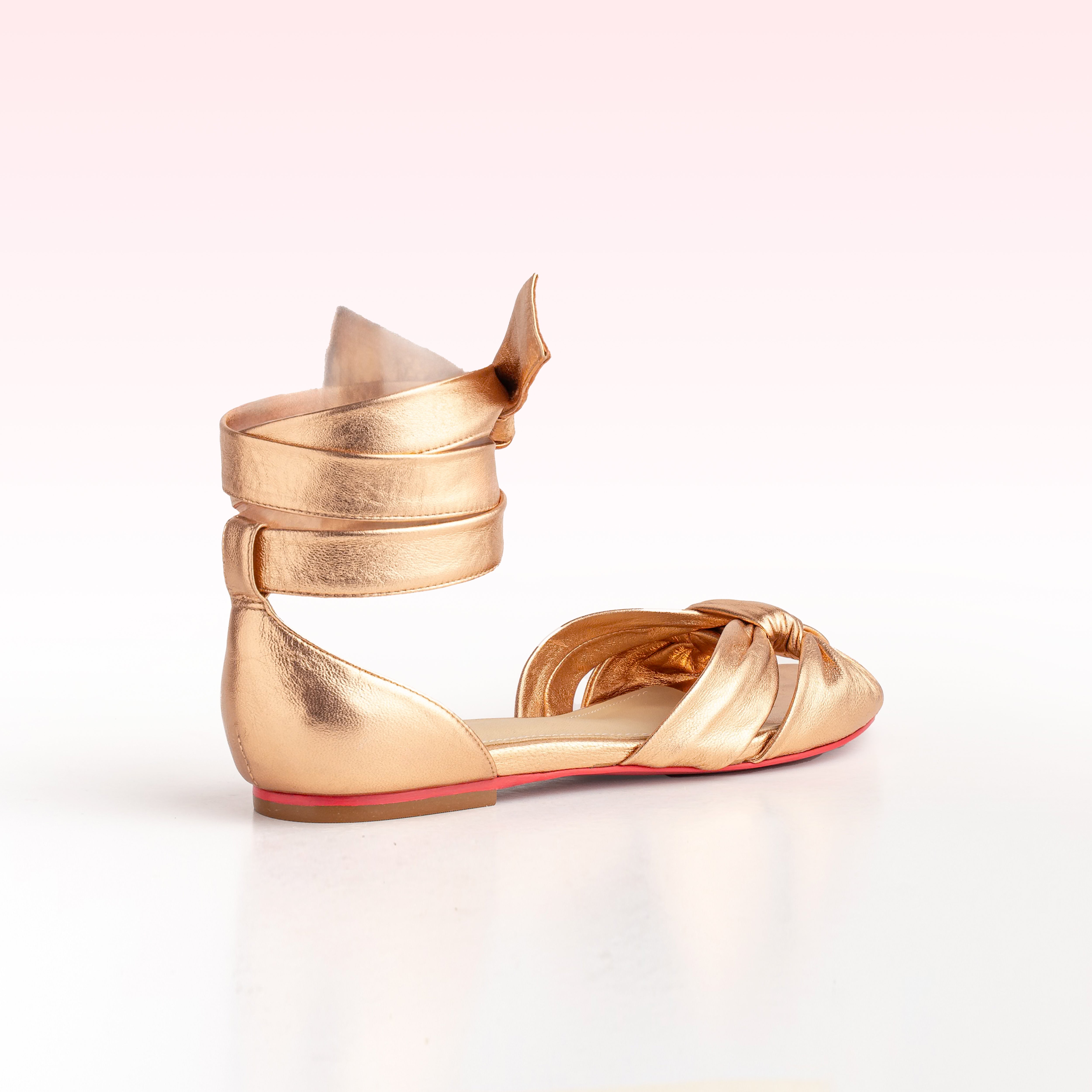 Rasteira Alana Flat Cobre