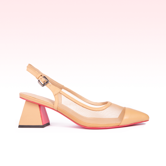Scarpin Slingback Gabriela Creme