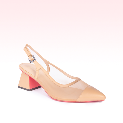 Scarpin Slingback Gabriela Creme