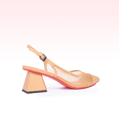 Scarpin Slingback Gabriela Creme
