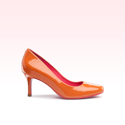 Scarpin Helo Verniz Laranja