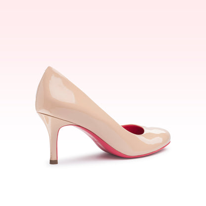 Scarpin Helo Verniz Manteiga