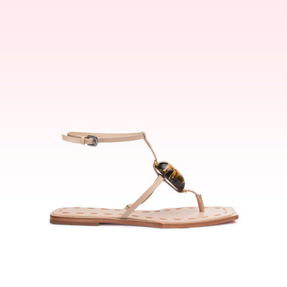 Rasteira Madeline Flat Manteiga