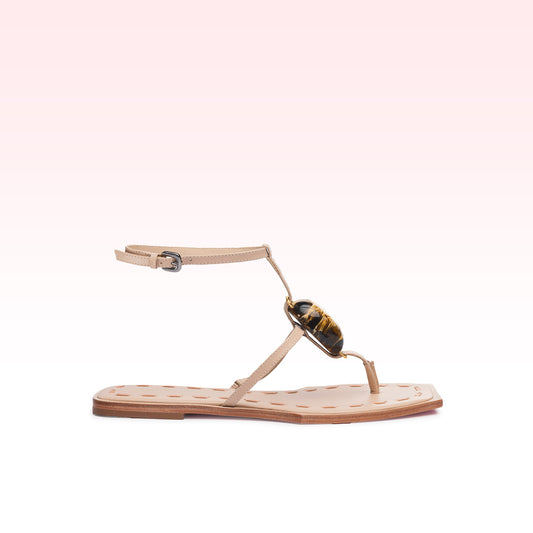 Rasteira Madeline Flat Manteiga