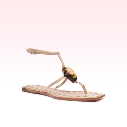 Rasteira Madeline Flat Manteiga