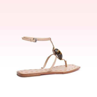 Rasteira Madeline Flat Manteiga