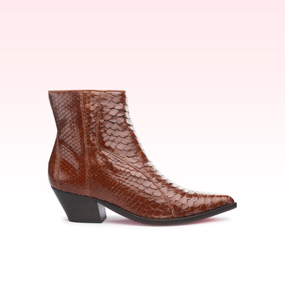 Bota Pietra Python Tabaco