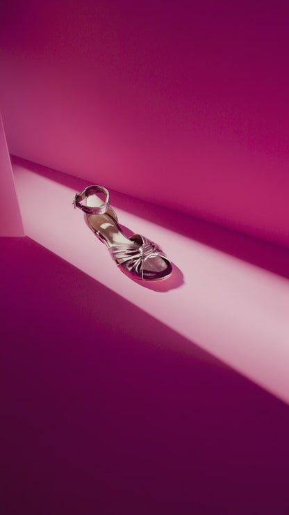 Rasteira Alana Flat Platina