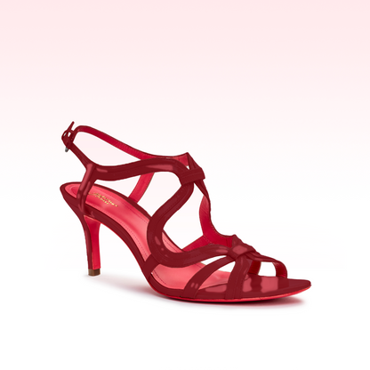 Sandália Cecília Verniz Vermelho ZF
