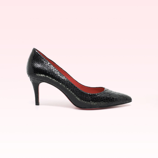 Scarpin Cynthia Python Preto