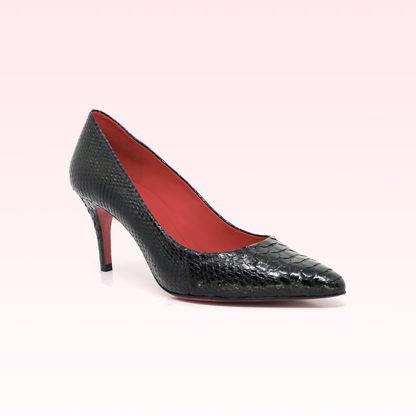 Scarpin Cynthia Python Preto
