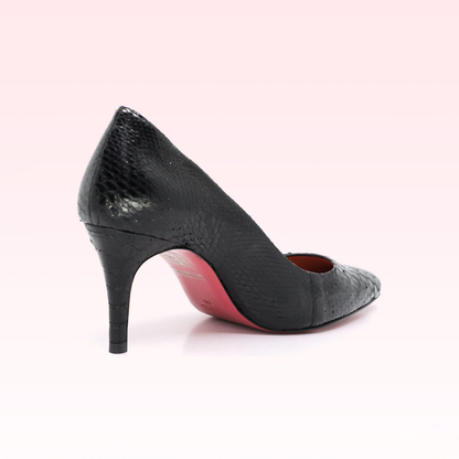 Scarpin Cynthia Python Preto