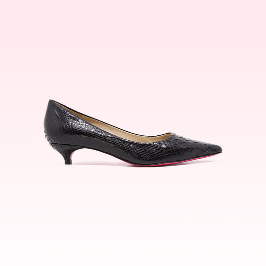 Scarpin Holly Python Preto