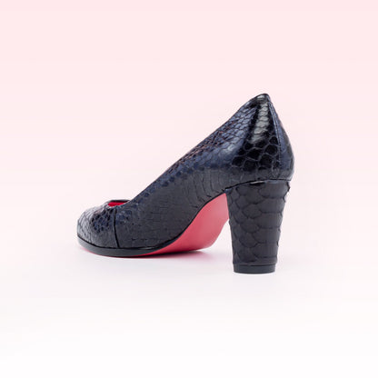 Scarpin Meg Python Preto