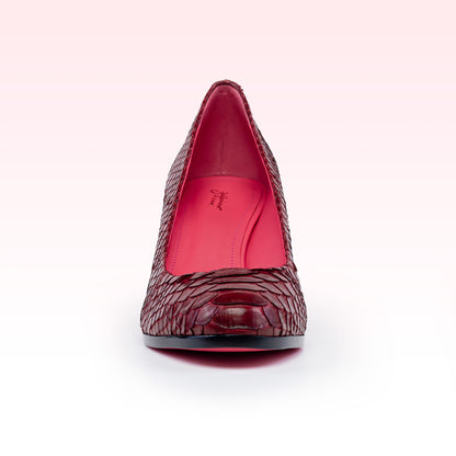 Scarpin Meg Python Vermelho ZF