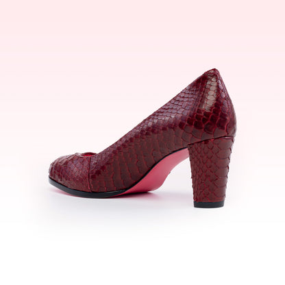 Scarpin Meg Python Vermelho ZF
