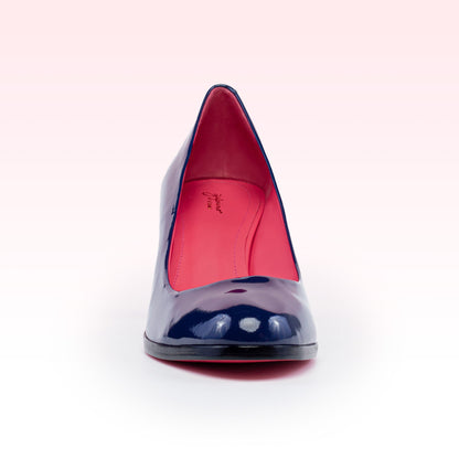 Scarpin Meg Verniz Safira