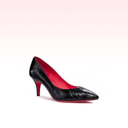 Scarpin Ninna Python Preto